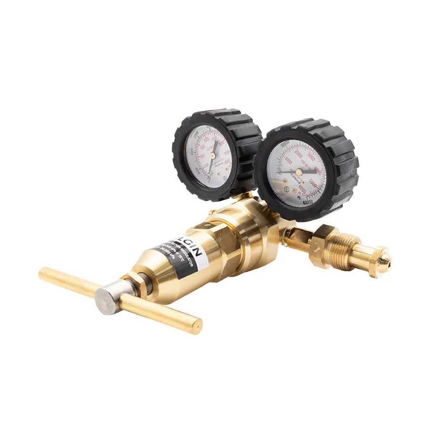 [640-00005-T51-1F] Brass High Pressure Piston Regulator - Nitrogen Max Inlet 32,000kPa Out 0-20,000 kPa, Type 51 - 1-4 SAE Flare Male_3_Web.webp