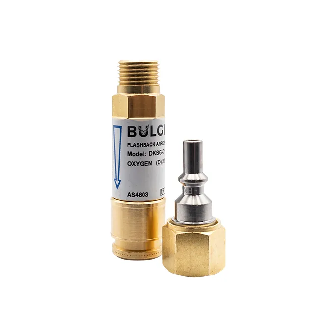 [3001-9996] Bulgin Flashback Arrestor Oxygen Standard Flow (DKSG-D1-O) Q-A Coupler Torch End - 5-8-18 UNF RH_2_Web.webp