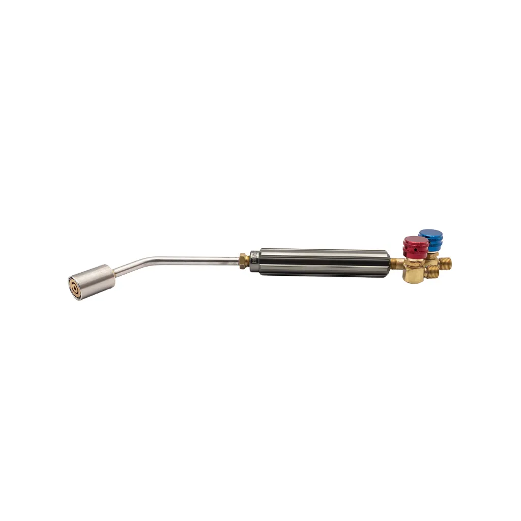 [619-00054] Propane and Compressed Air Torch with Handle and Burner Inlet (Propane) 5-8-18 UNF Male LH and Inlet (Air) 5-8-18 UNF Male RH.webp