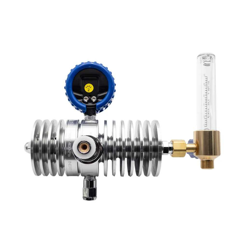 [640-00008] Heat Sink Carbon Dioxide Regulator - Set Pressure 400kPa with Flowmeter 0-25lpm Rear Entry Type 30_2_Web.webp