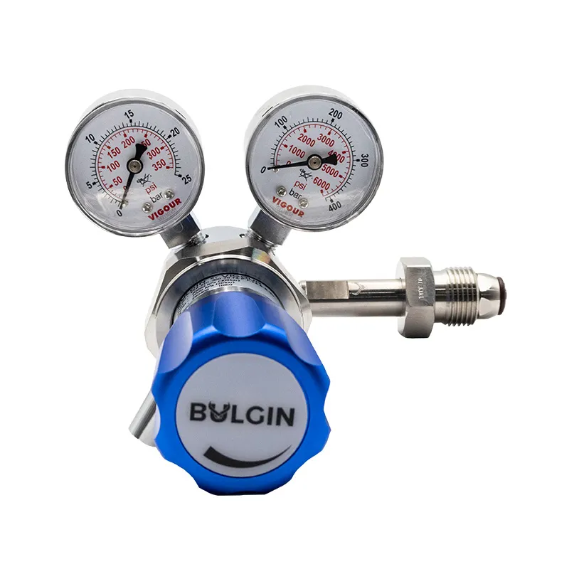 High Purity Regulator - Single Stage, Chrome Plated Inlet: 30,000kPa Outlet 0-200kPa