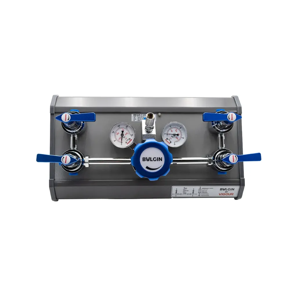 [642-25002] High Purity Panel - Twin, Chrome Plated Inlet: 20,000kPa Outlet: 0-1,000kPa