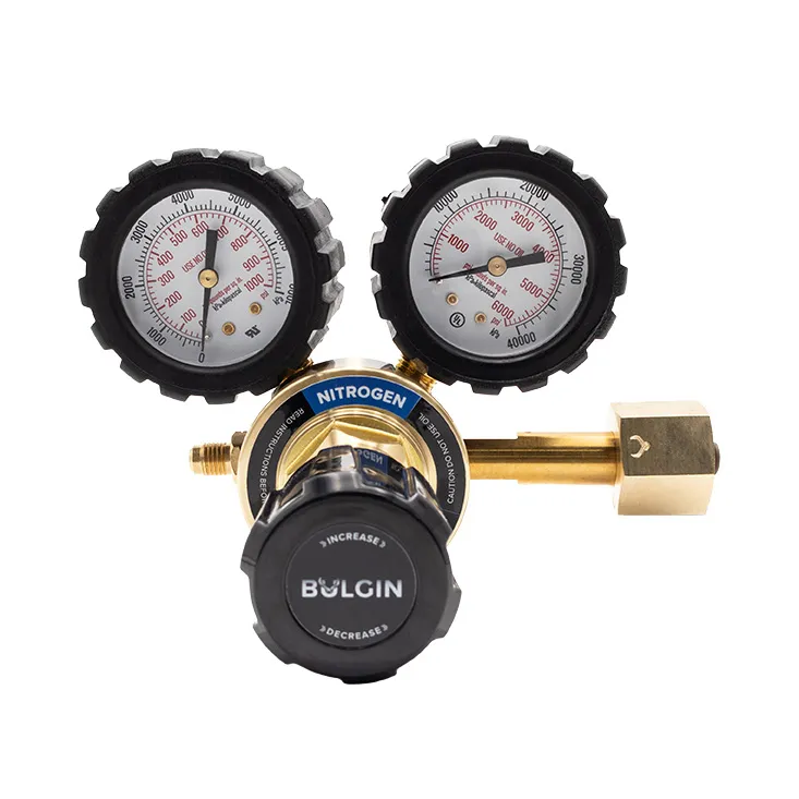 Brass High Pressure Piston Regulator - Nitrogen Max Inlet: 32,000kPa Out: 0-5,000 kPa, Type 50 - 1/4" SAE Flare Male