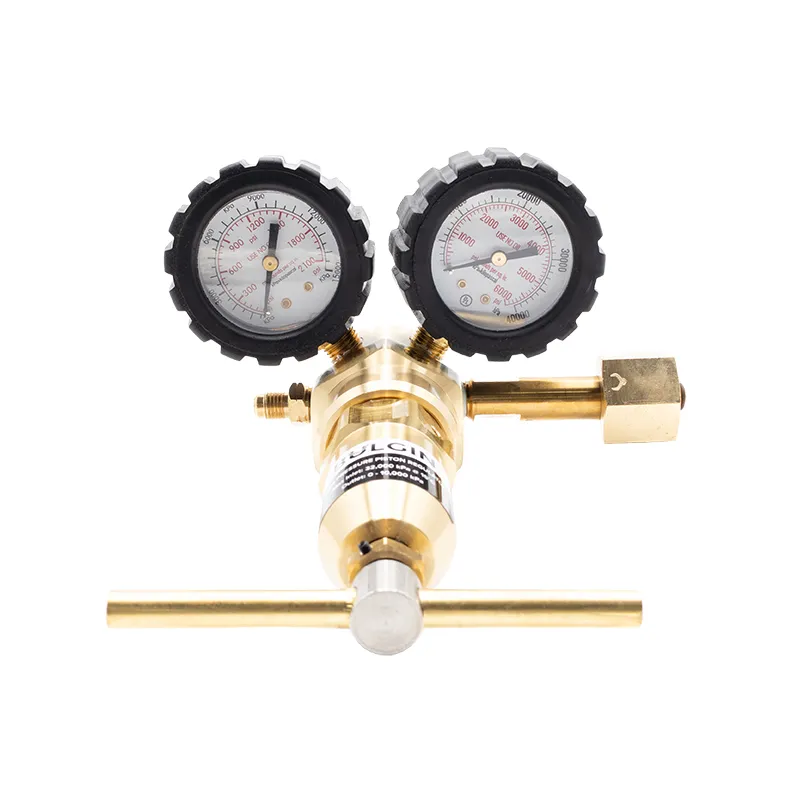 [640-00004-T50-1F] Brass High Pressure Piston Regulator - Nitrogen Max Inlet: 32,000kPa Out: 0-10,000 kPa, Type 50 - 1/4" SAE Flare Male