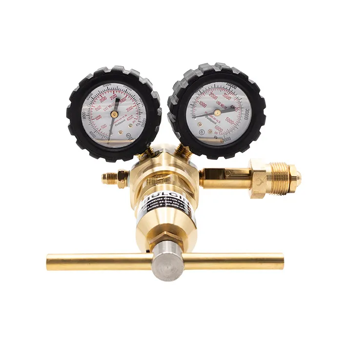 Brass High Pressure Piston Regulator - Nitrogen Max Inlet: 32,000kPa Out: 0-20,000 kPa, Type 51 - 1/4" SAE Flare Male