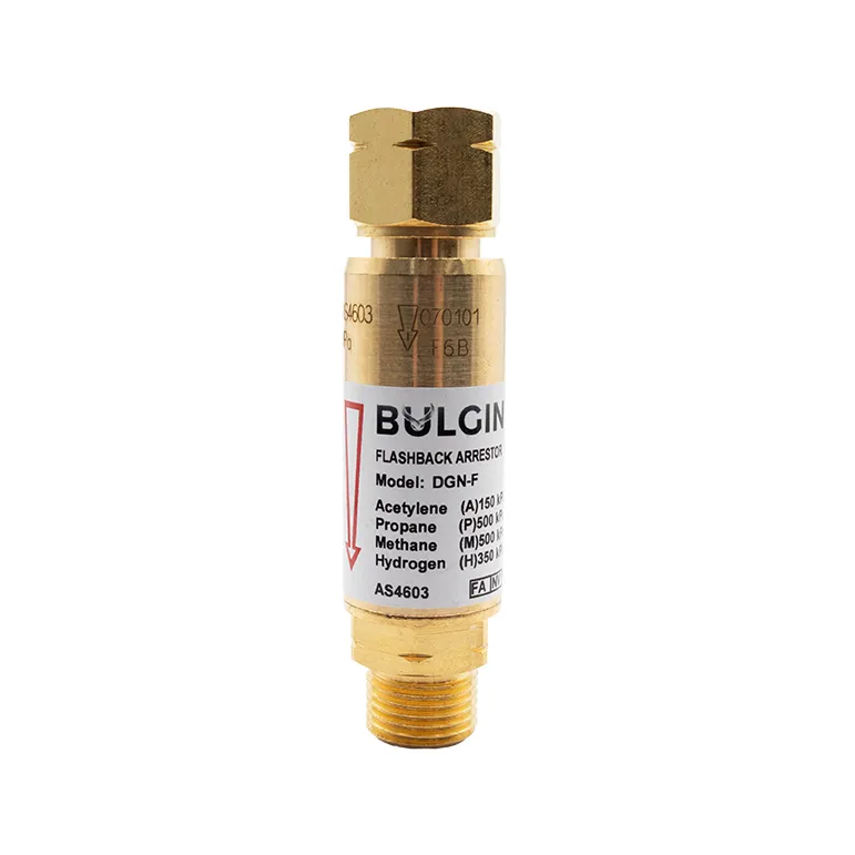 Bulgin Flashback Arrestor Fuel Gas Standard Flow (DGN-F) Reg End - 5/8"-18 UNF LH