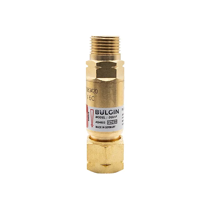 Bulgin Flashback Arrestor Fuel Gas Medium Flow (DGU-F) Torch End - 5/8"-18 UNF LH