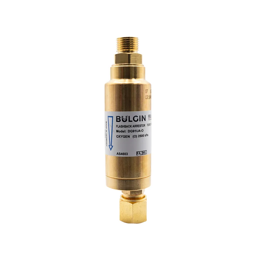 Bulgin Flashback Arrestor Oxygen High Flow (DG91UA-O) Torch End - 5/8"-18 UNF RH