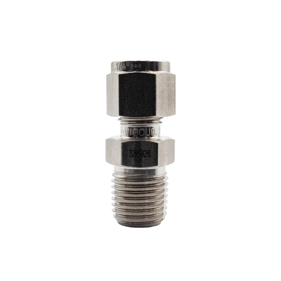 SS316 Adaptor 1/4" NPT Male to 1/4" Compression