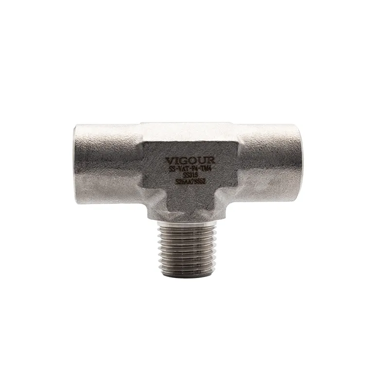 SS316 Branch Tee 1/4" NPT Male to 1/4" NPT Female