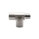 SS316 Street Tee 1/4" NPT (M) to 1/4" NPT (FF)