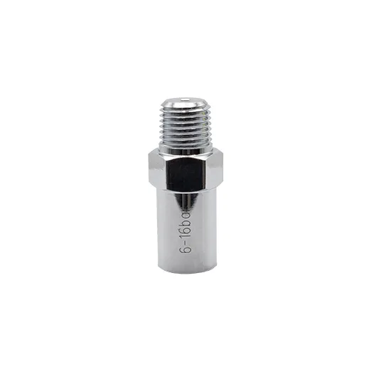Safety Relief Valve Chrome Plated Brass, 6-16 Bar Inlet: 1/4" NPT (M) Vent Port: 1/4" NPT (F)