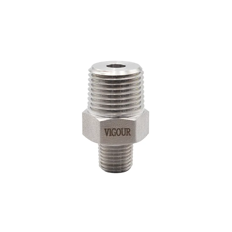 SS316 Reducing Nipple 1/2" NPT Male to 1/4" NPT Male