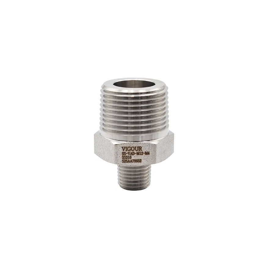 SS316 Reducing Nipple 3/4" NPT Male to 1/4" NPT Male