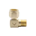 Brass Hose Adaptor 5/8"-18 UNF RH Female - 5/8"-18 UNF RH Male 90 degree