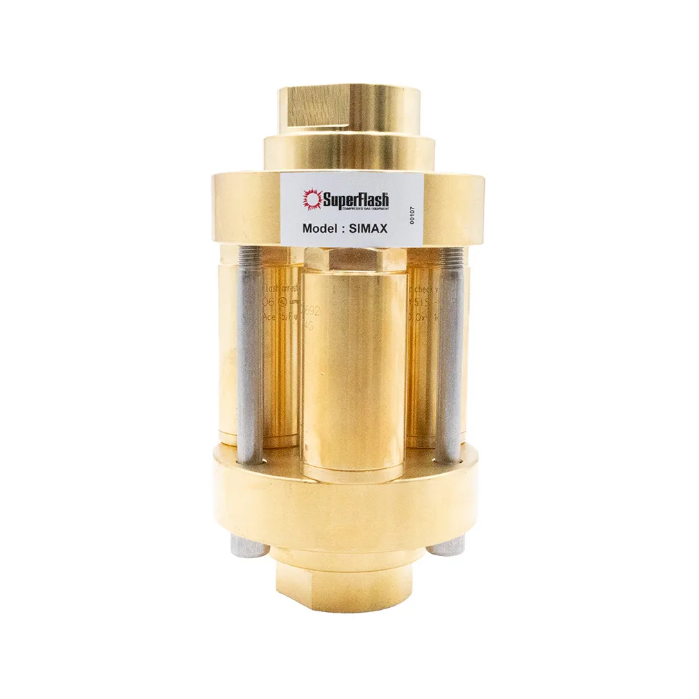 [656-29006] Superflash® Simax 3 High Flow Oxygen Flashback Arrestor Inlet/Outlet 1" NPT Female
