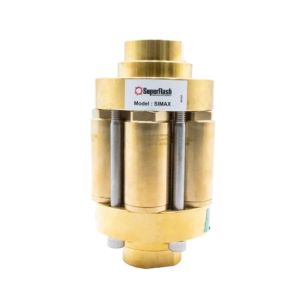 Bulgin® Simax 5 High Flow Oxygen Flashback Arrestor Inlet/Outlet 1" NPT Female